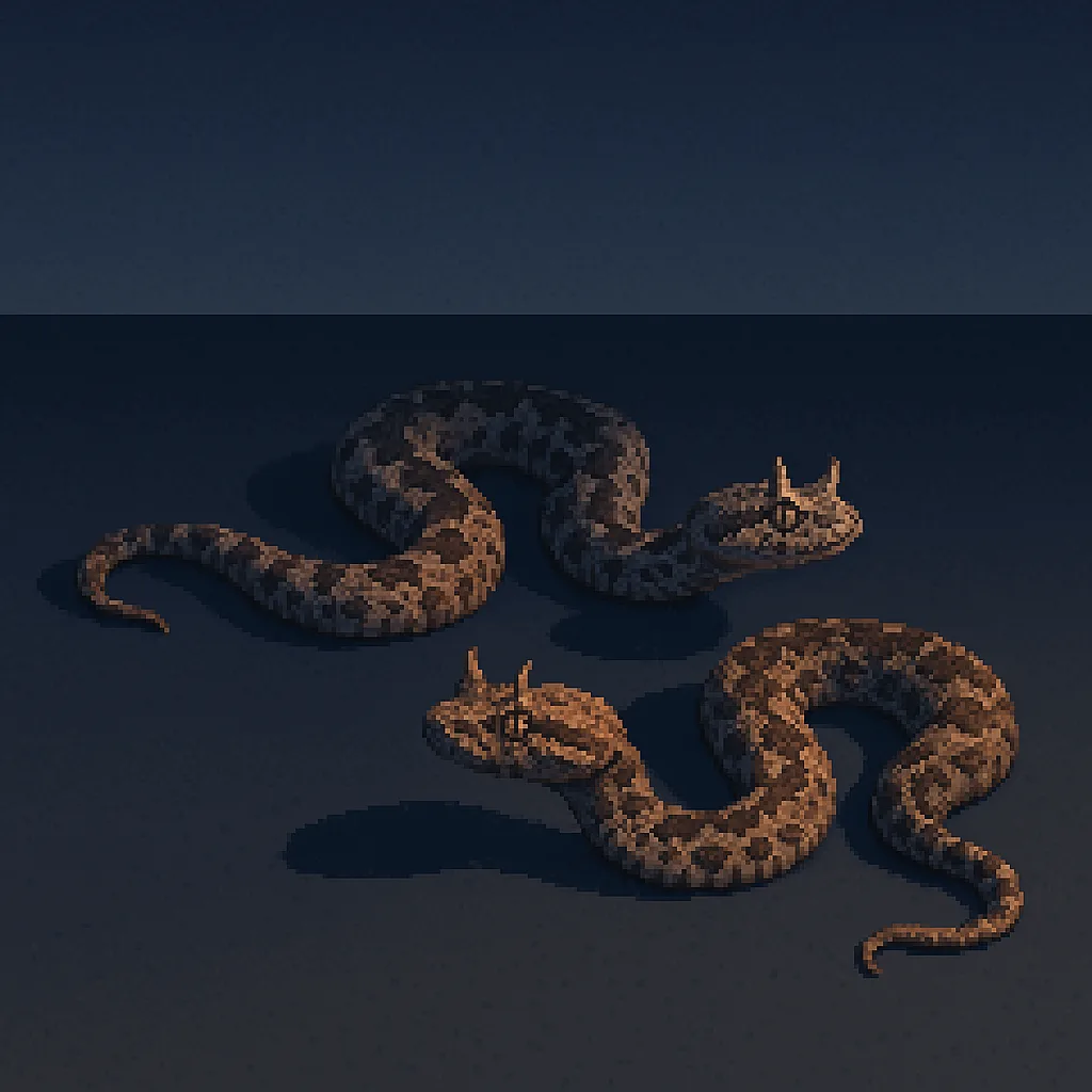 Two Varied Horned Vipers