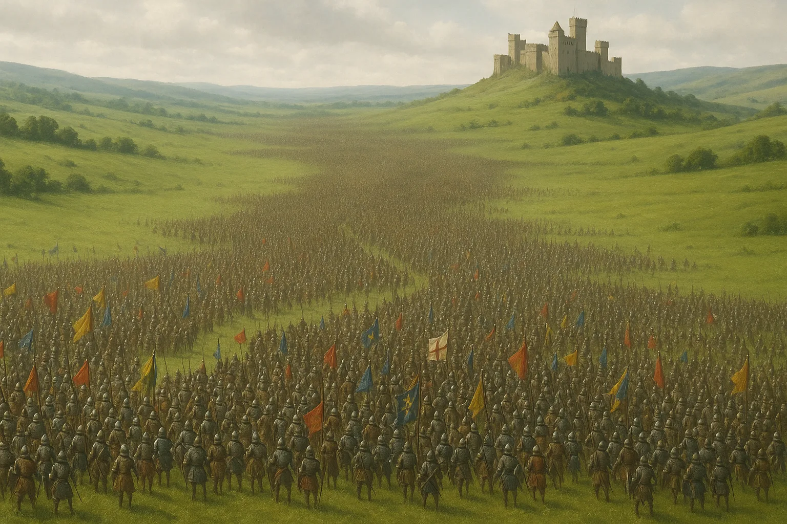 Sprawling Medieval Army