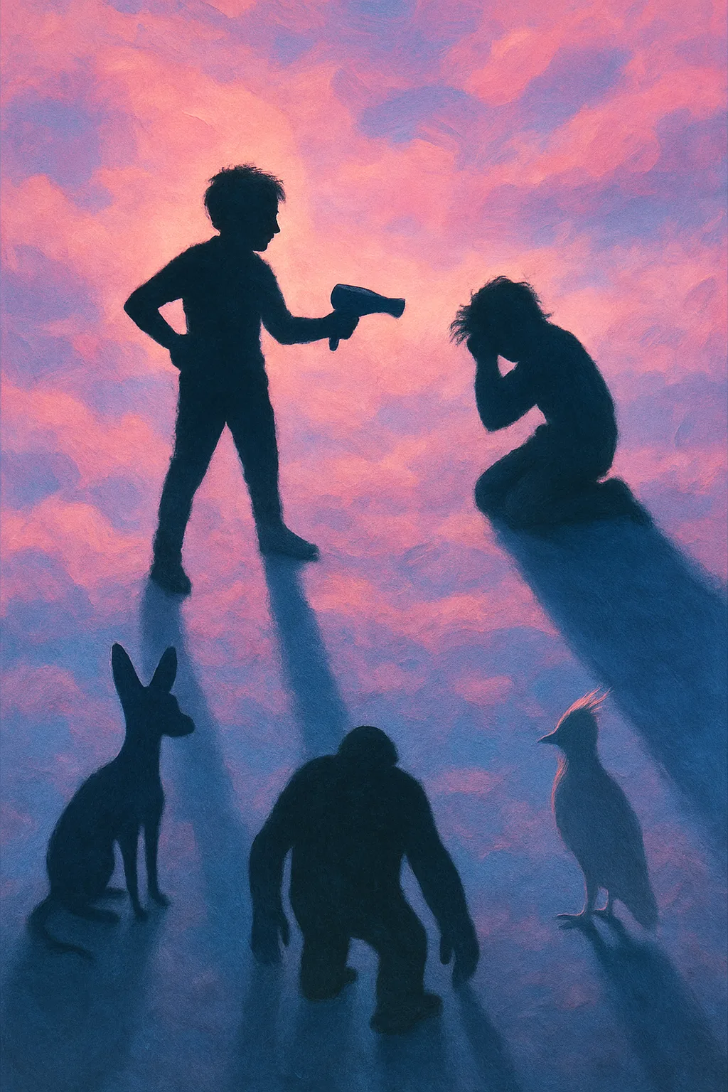 Scene in Abstracted Realism Unfolds