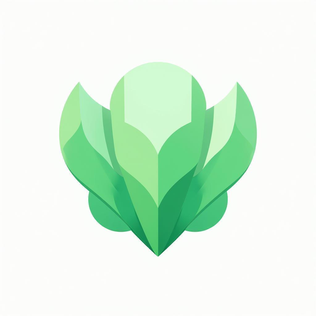 Minimalist Vibrant Green Anime Vector Logo