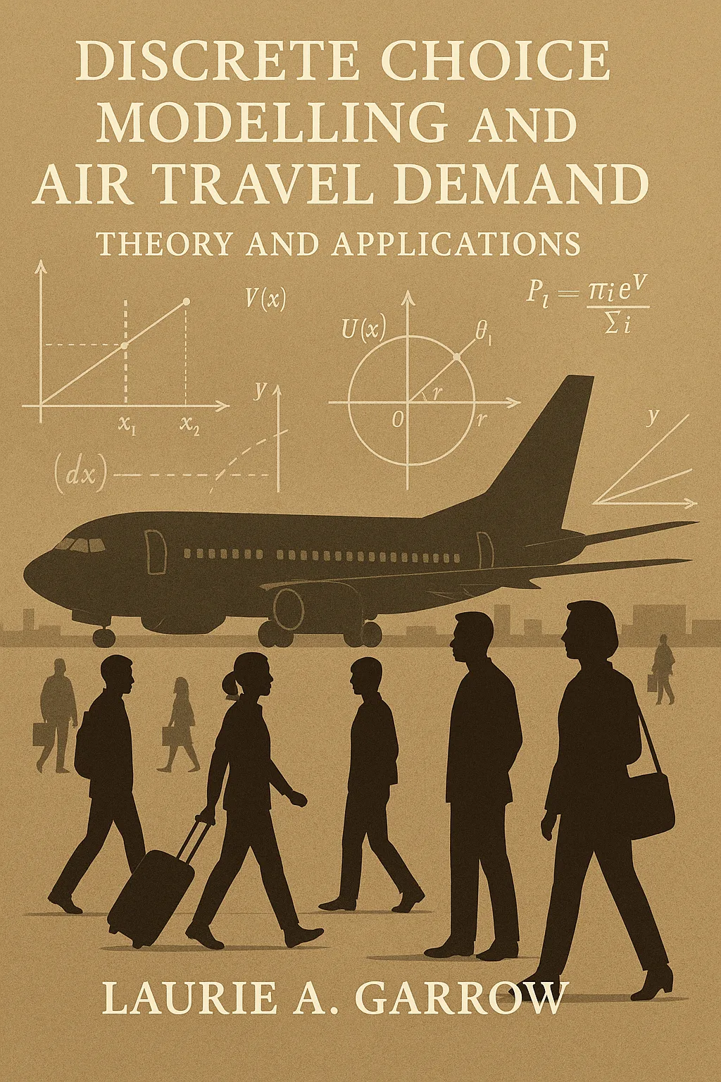 Book Cover Featuring Silhouettes of People near an Airplane
