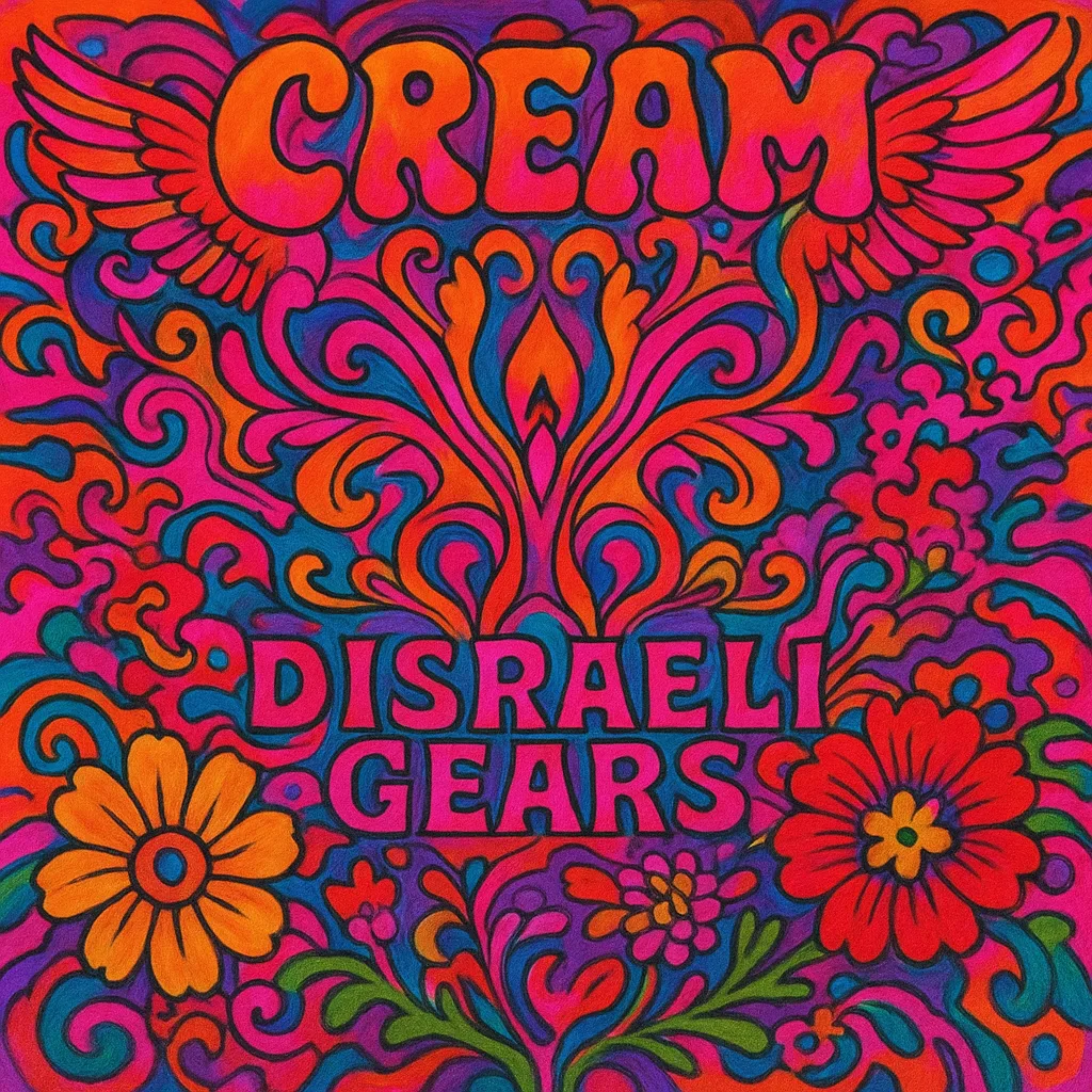 Vibrant Psychedelic Album Cover Featuring Colorful Abstract Designs