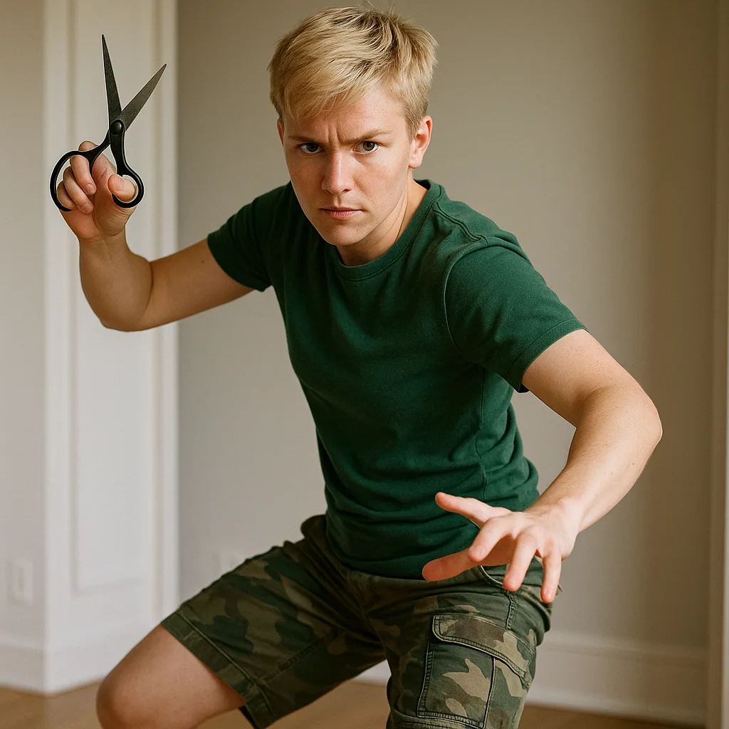 Person with Short Blonde Hair