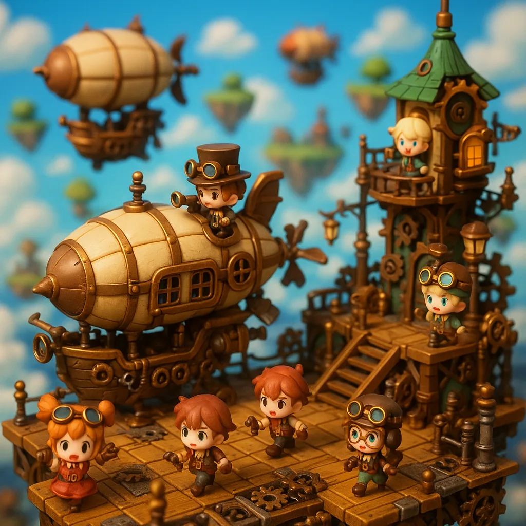 Miniature 3D Scene Using Tilt-shift Photography to Showcase a Playful