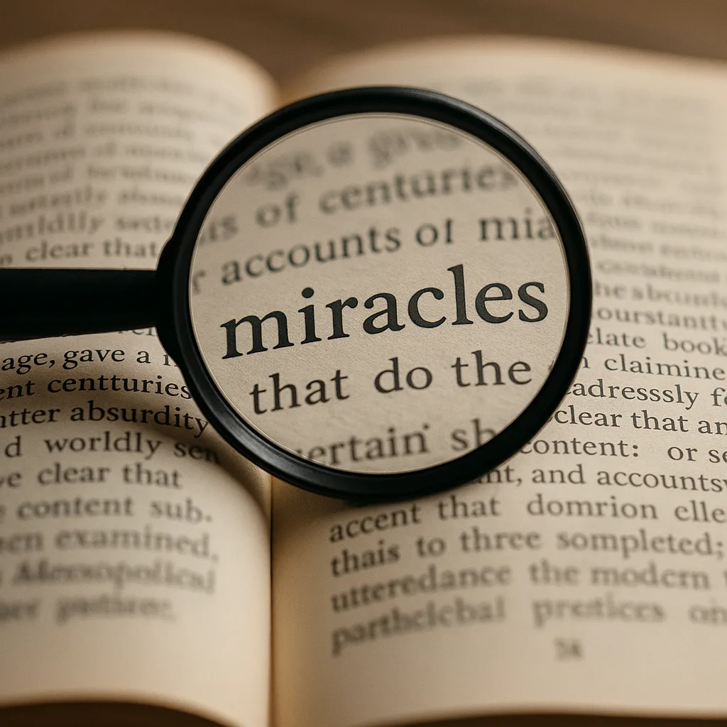 Magnifying Glass Placed on an Open Book