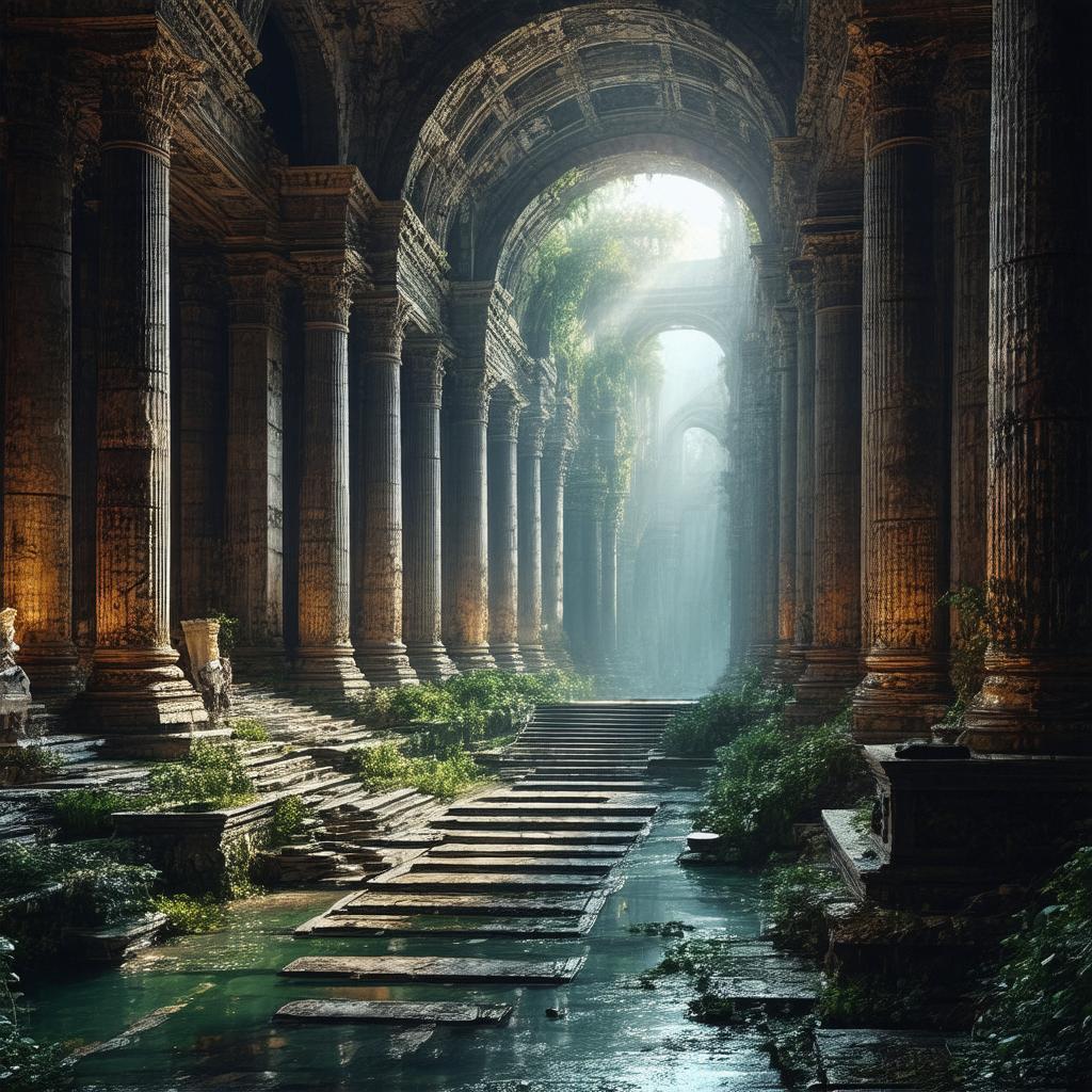 Piranesi's Chamber in Epic Cinematic Shadow
