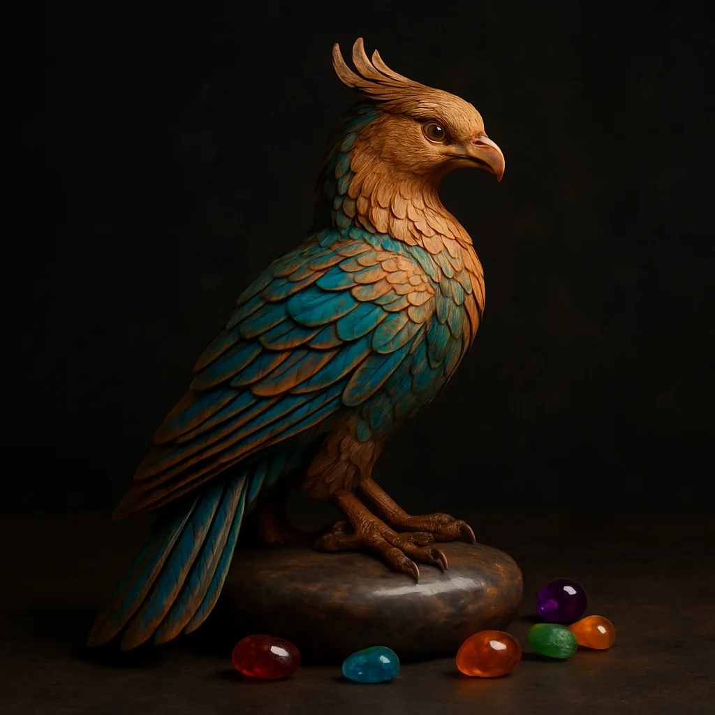 Detailed and Artistic Photograph Capturing a Finely Crafted Wooden Sculpture