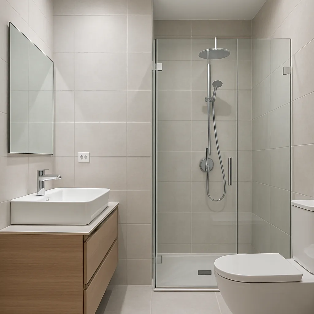 Modern Bathroom with a White Sink