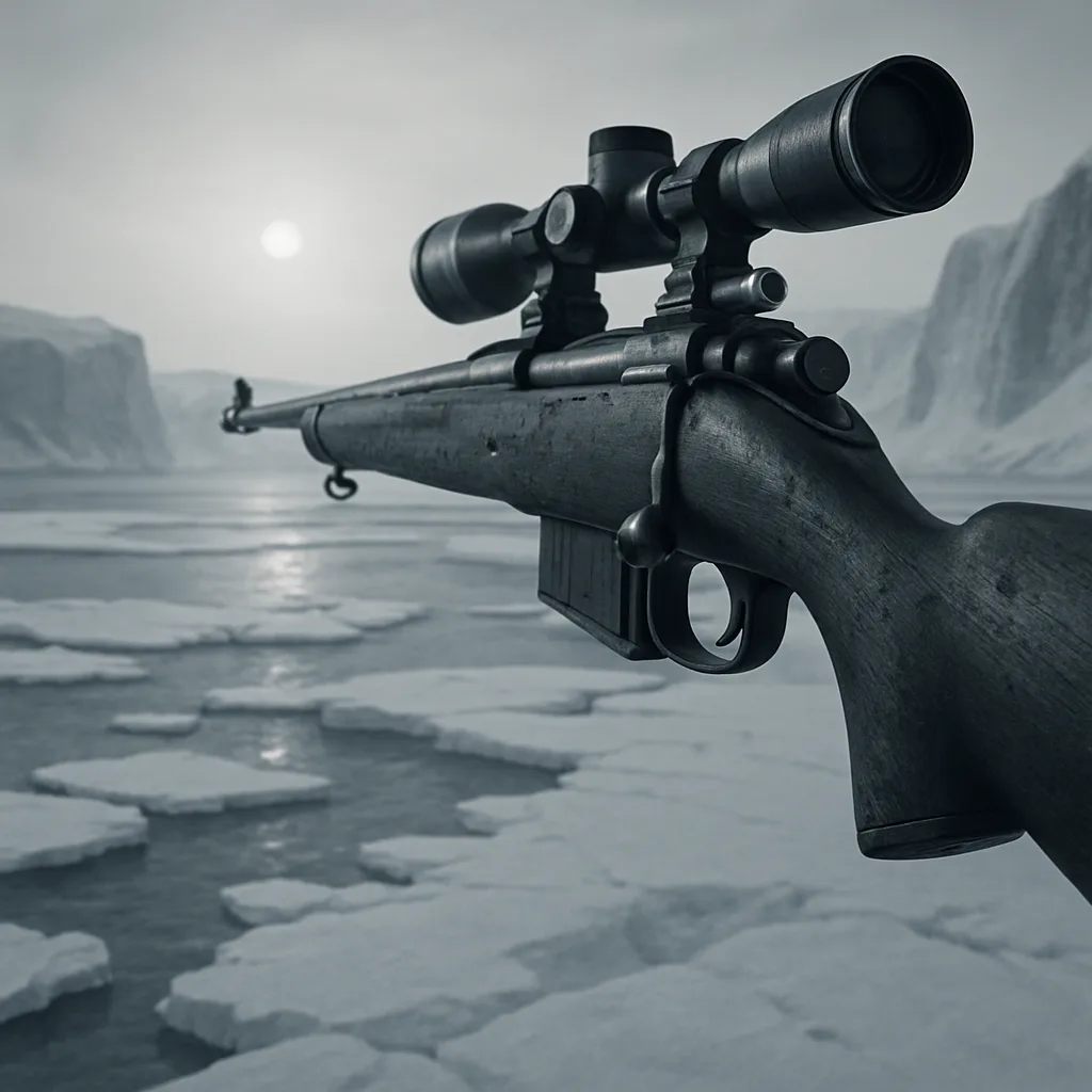 Against a Stark Canvas of Arctic Ice Floes