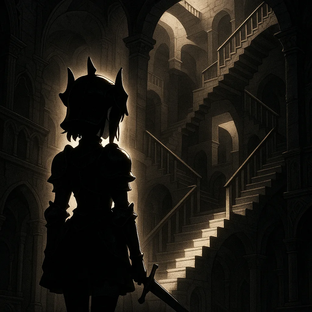 Petite Anime Knight in Gothic Armor