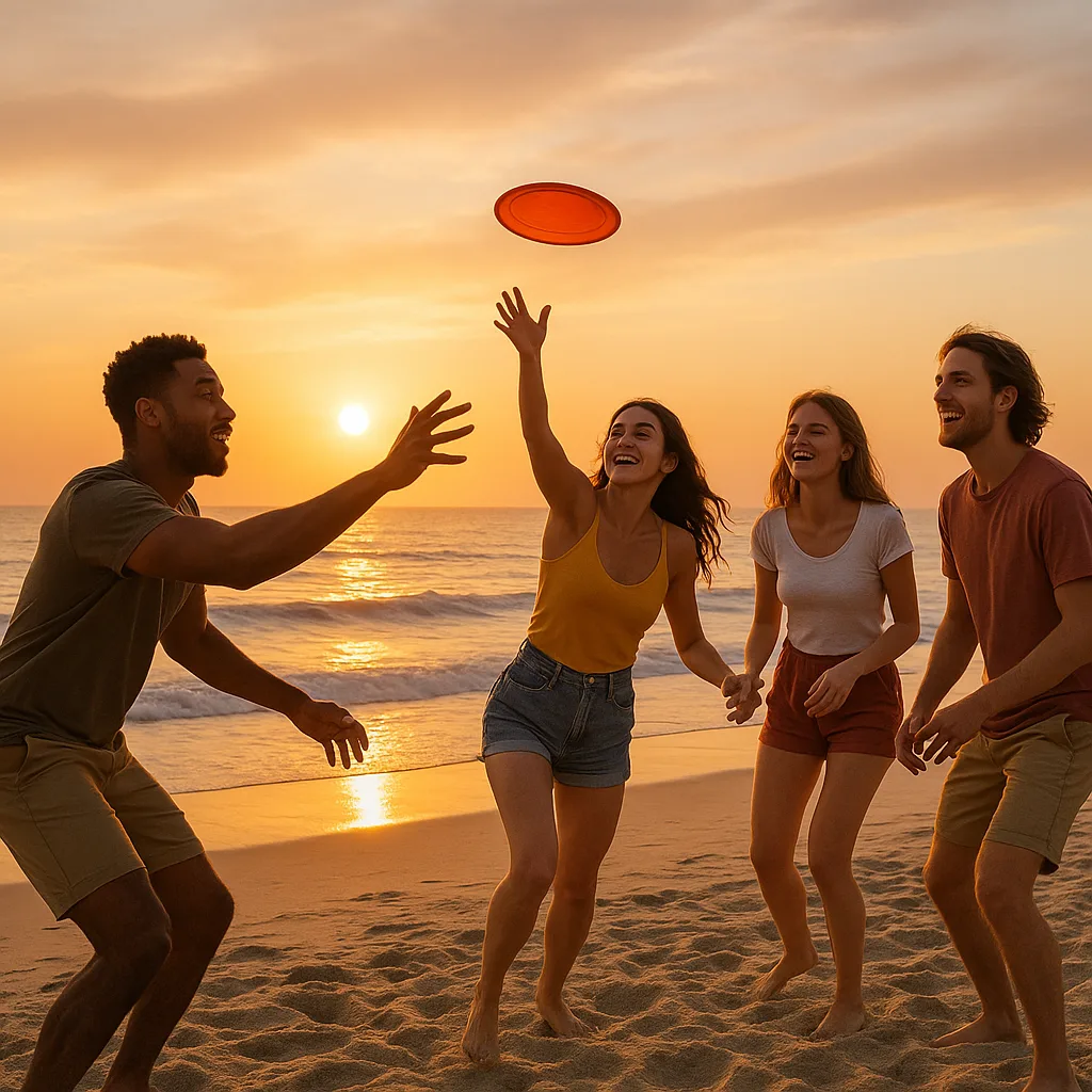 On the Beach at Sunset