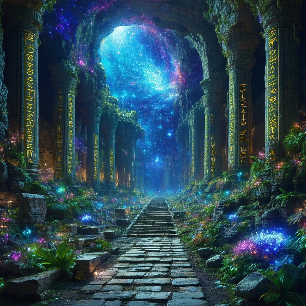 Subterranean Galaxy Glowing in Atlantis Ruins