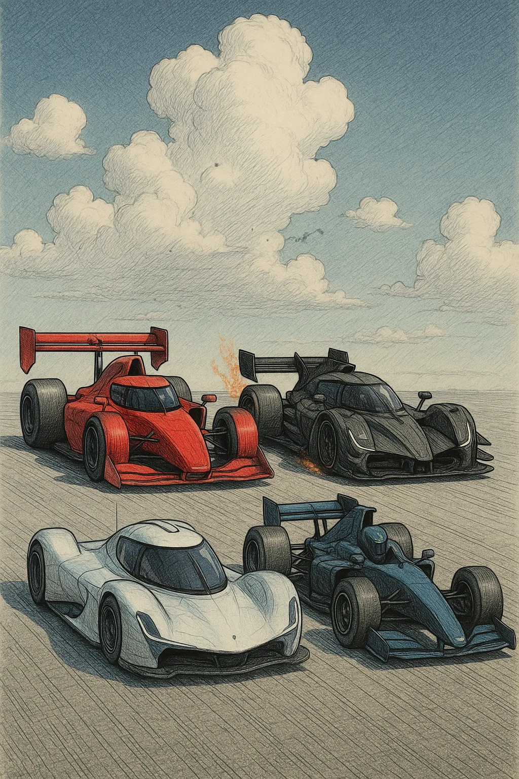 Four Distinct Racers