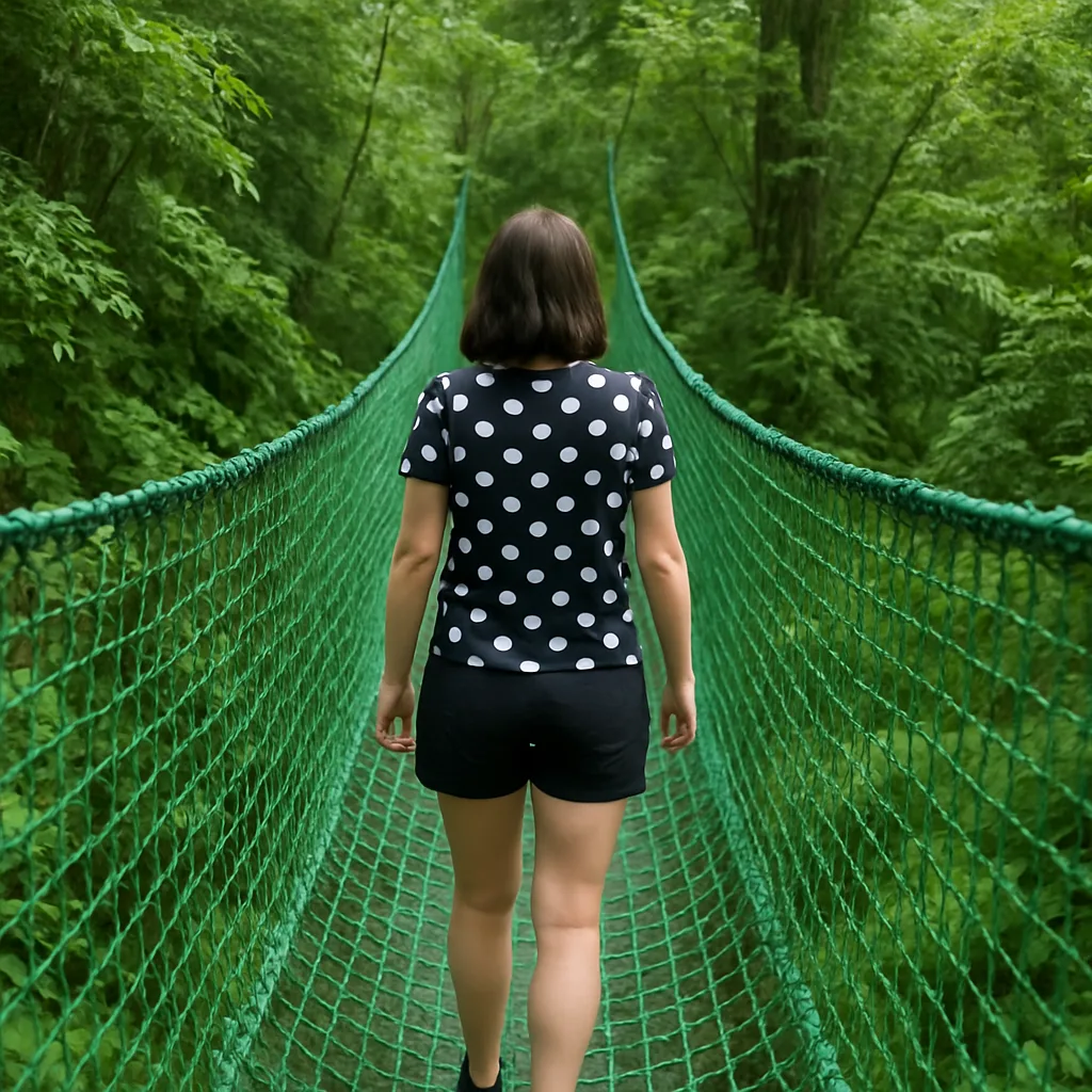 Person Wearing a Polka-dot Top