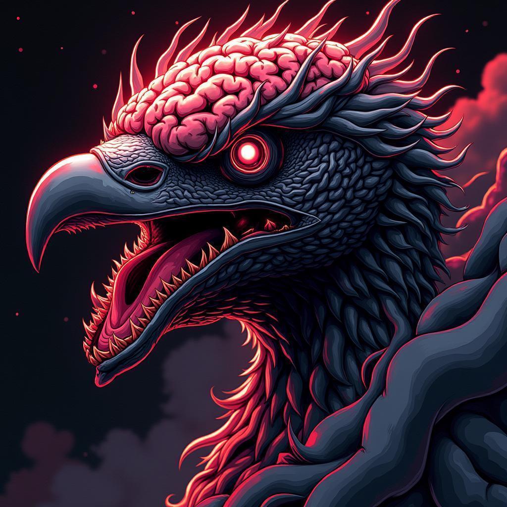 Triangle Brained Terror Bird in High Energy Manga