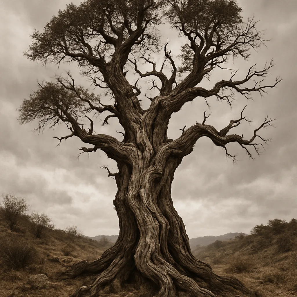 Gnarled and Aged Limbs of the Ancient Tree