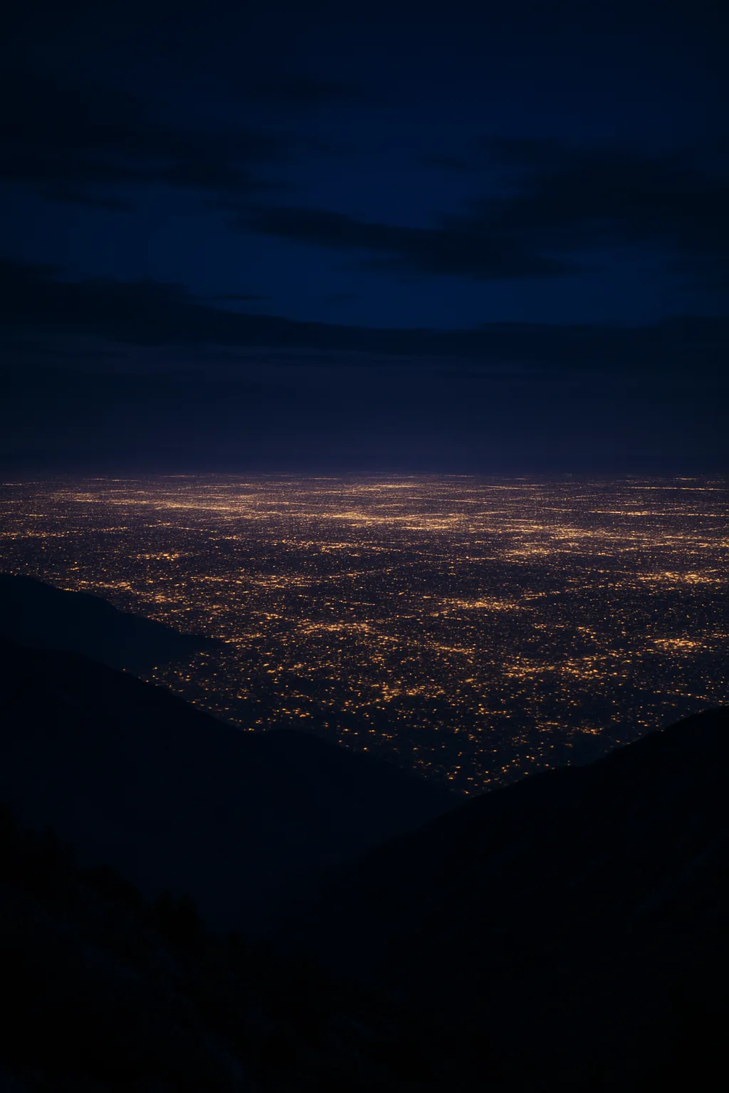 Innumerable City Lights Sprawl Across a Vast Basin
