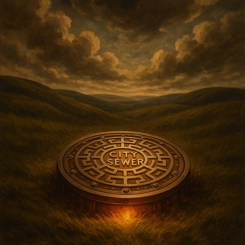 Lone Manhole Cover