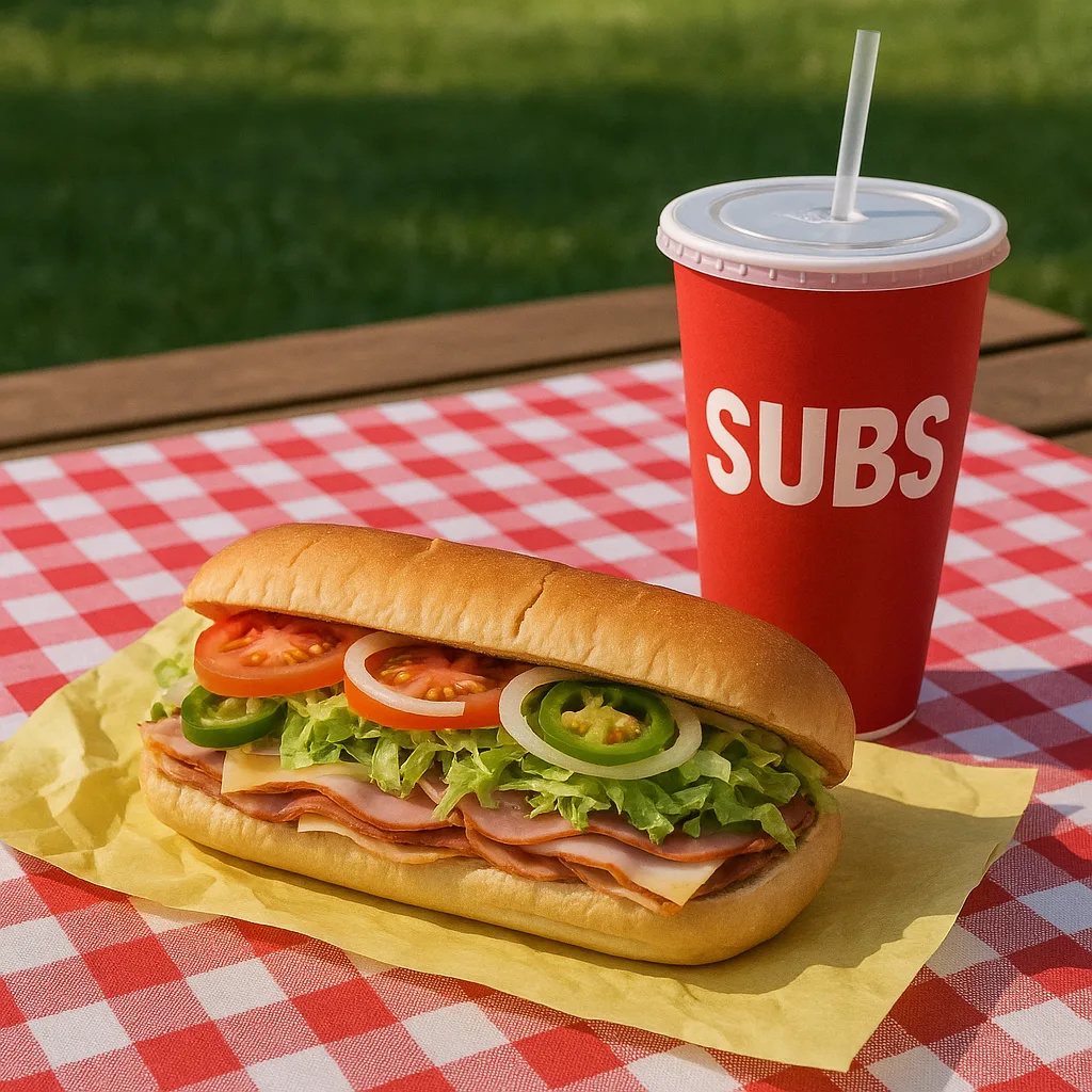 Sub Sandwich Served in Yellow Paper