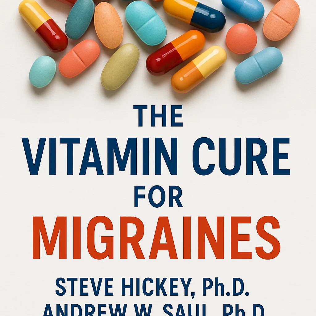 Book Cover Titled "The Vitamin Cure for Migraines"