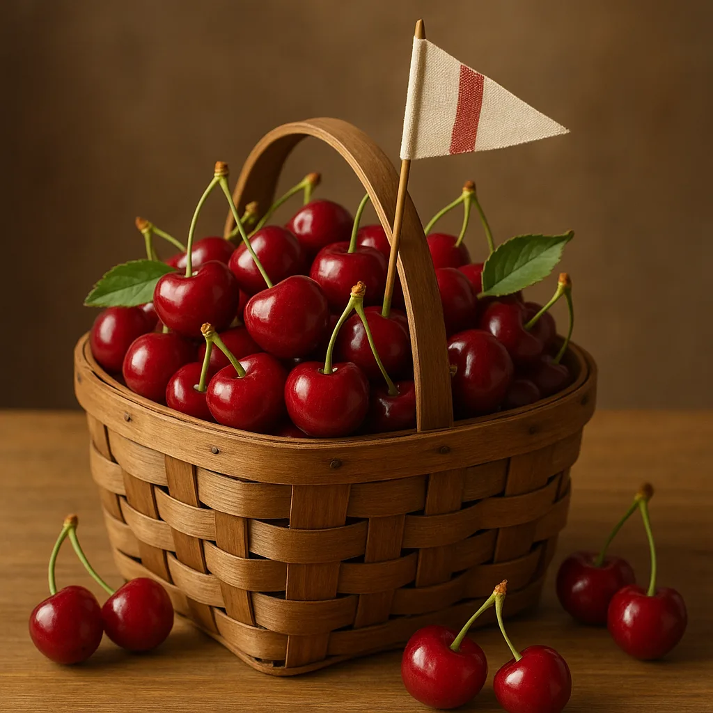 Wooden Basket Filled