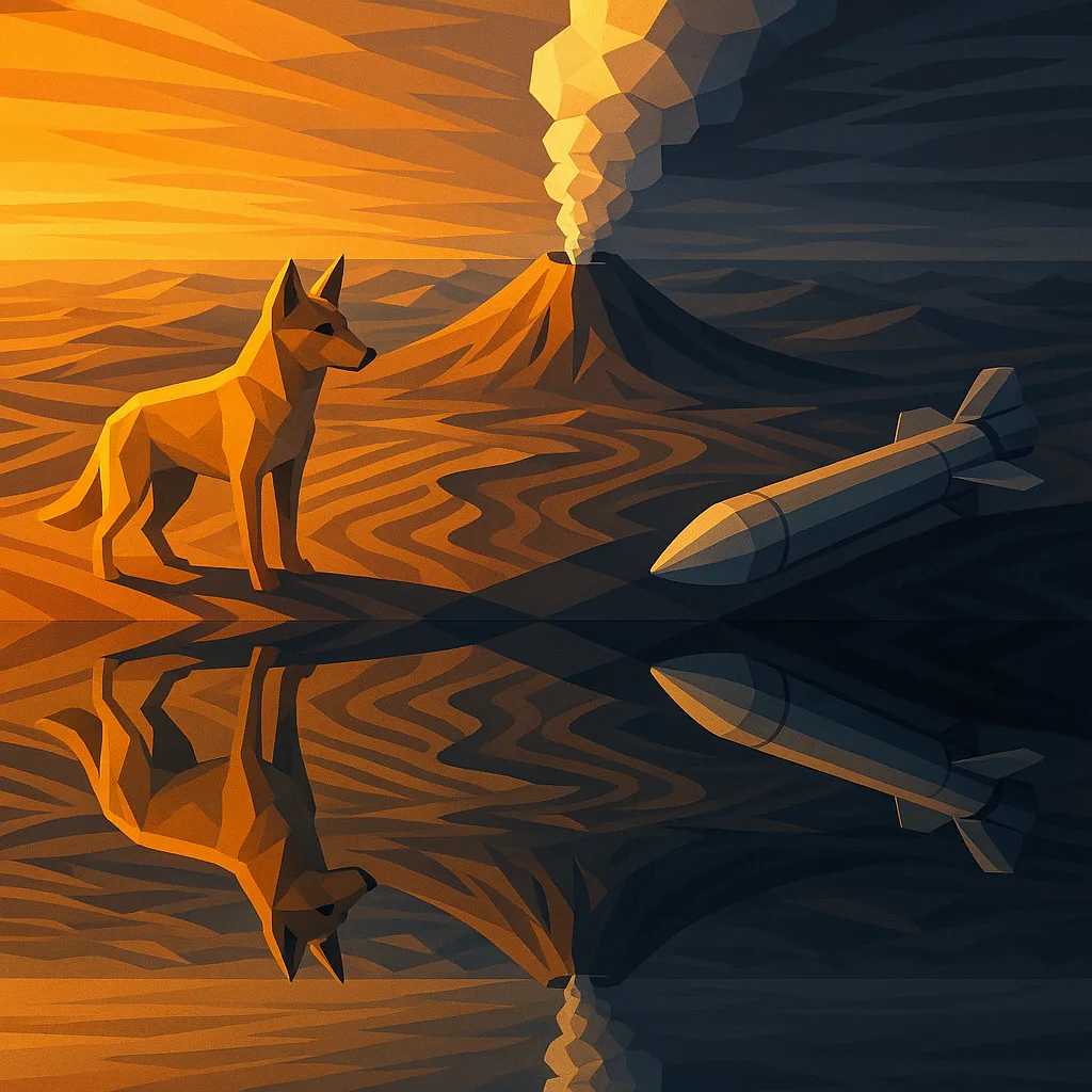 Across Vast Sand Dunes Rippled by Wind at Sunset