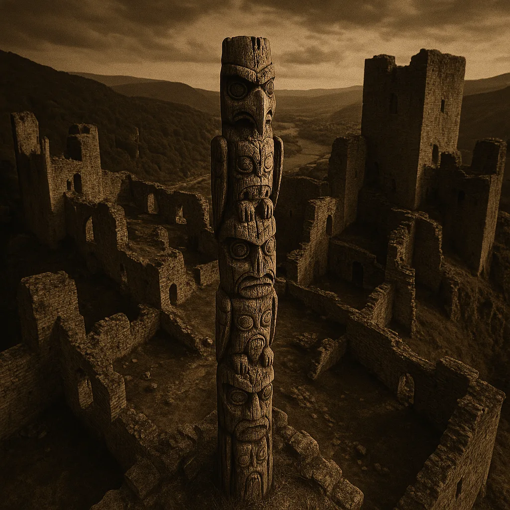 Weathered Totem Pole