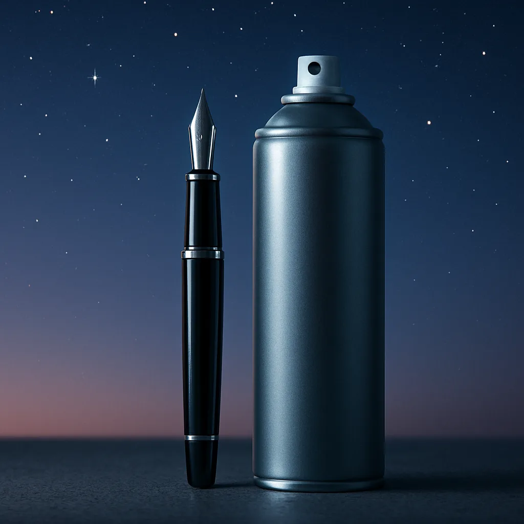 Fountain Pen and Hair Spray