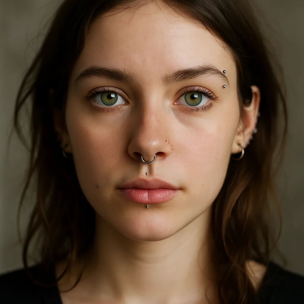 Young Lady with Striking Emerald-colored Eyes