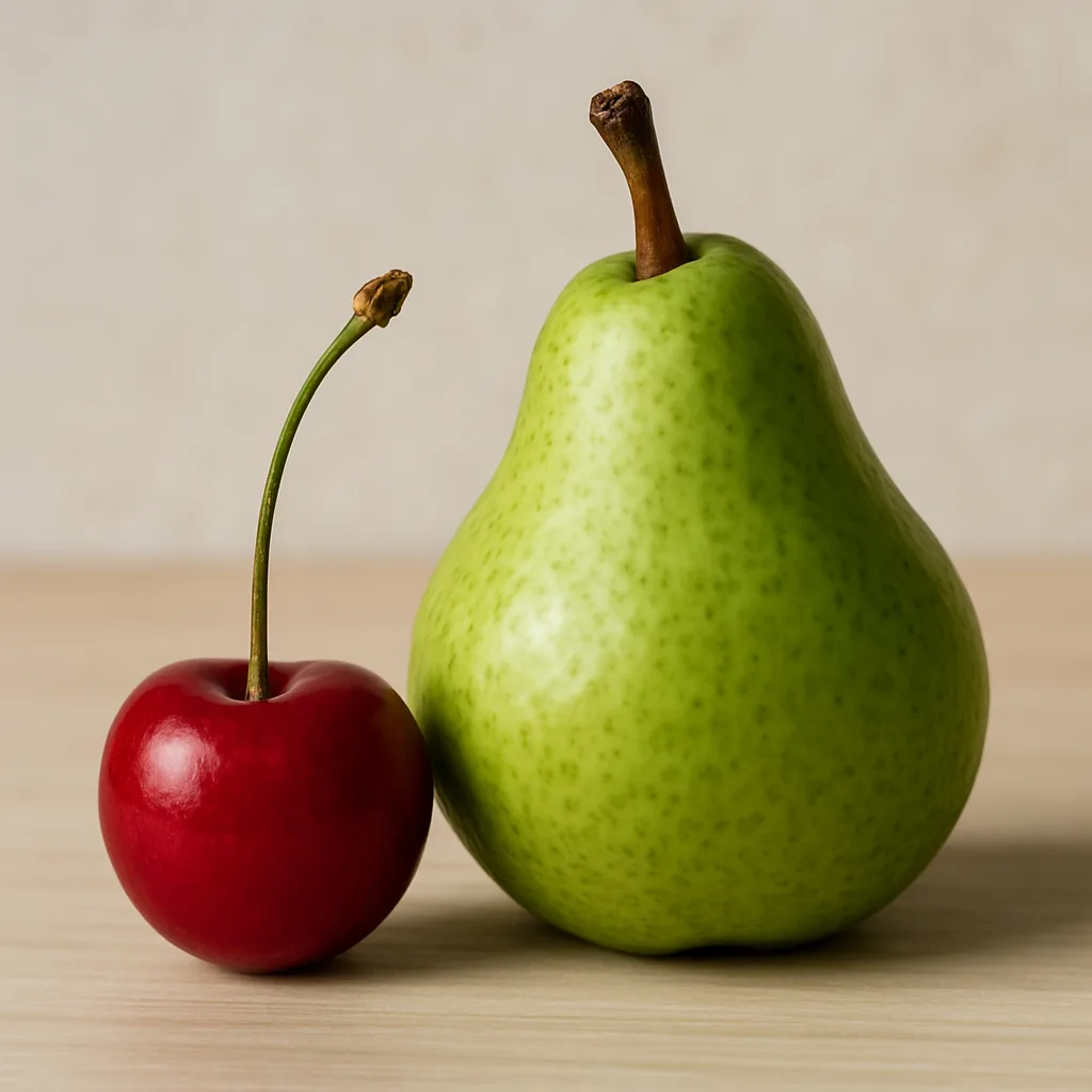 Vibrant Pear of Verdant Green Sits Next