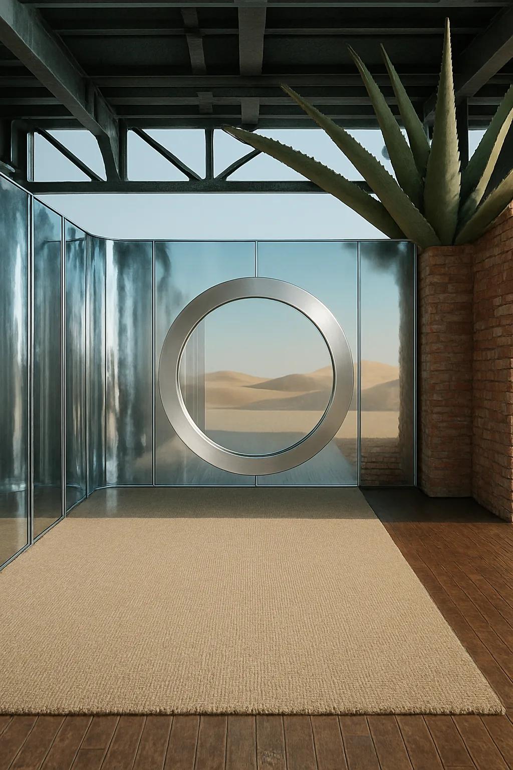 Stage That Merges Industrial and Organic Elements