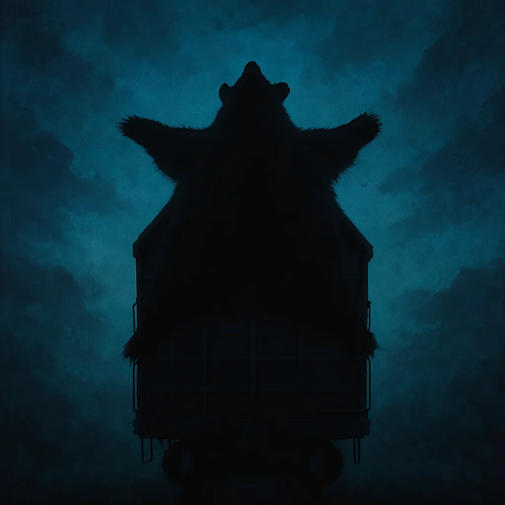 Freight Car Draped with a Bearskin