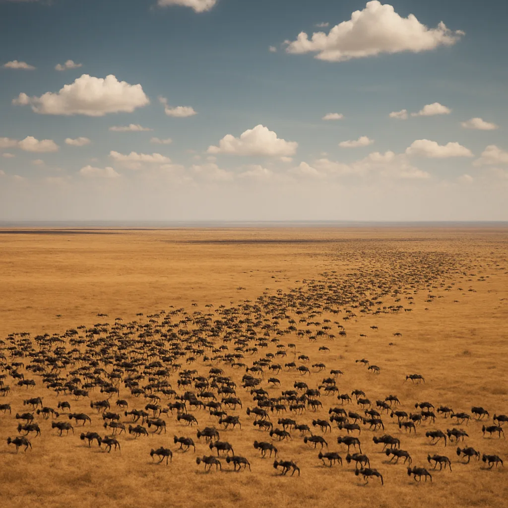 Vast Herd of Wildebeest
