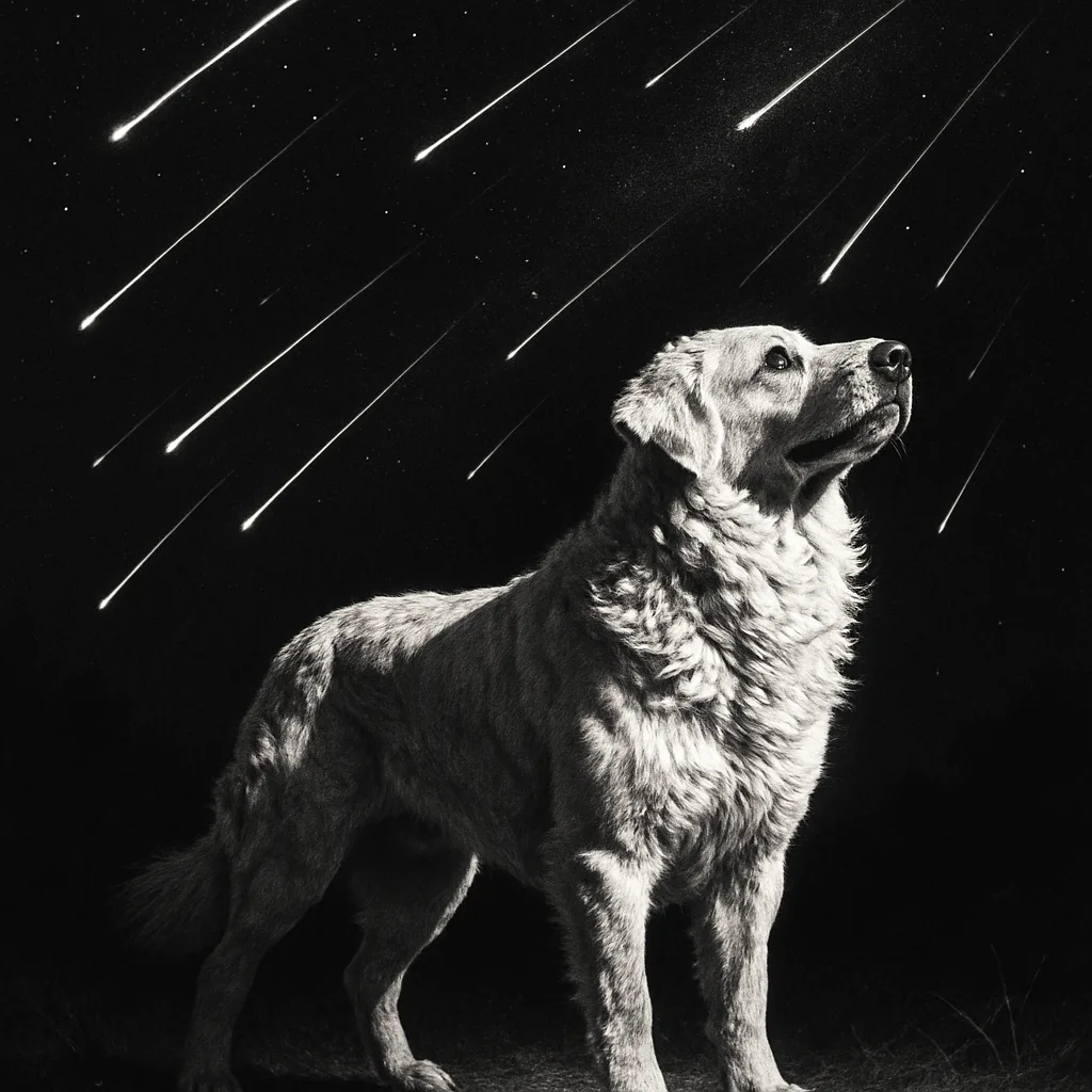 Under a Meteor Shower Where Multiple Shooting Stars Streak