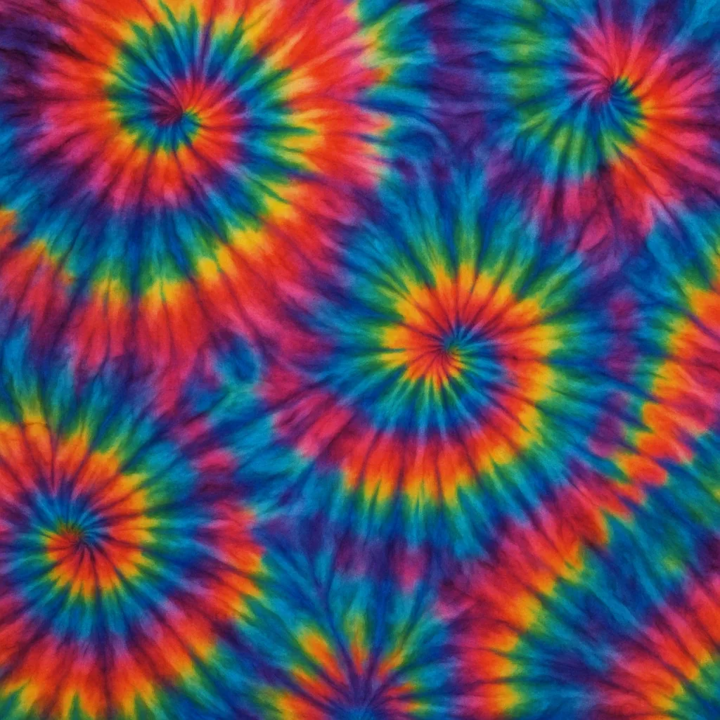 Vibrant Array of Intertwined Colors Swirls Through the Tie-dye Design