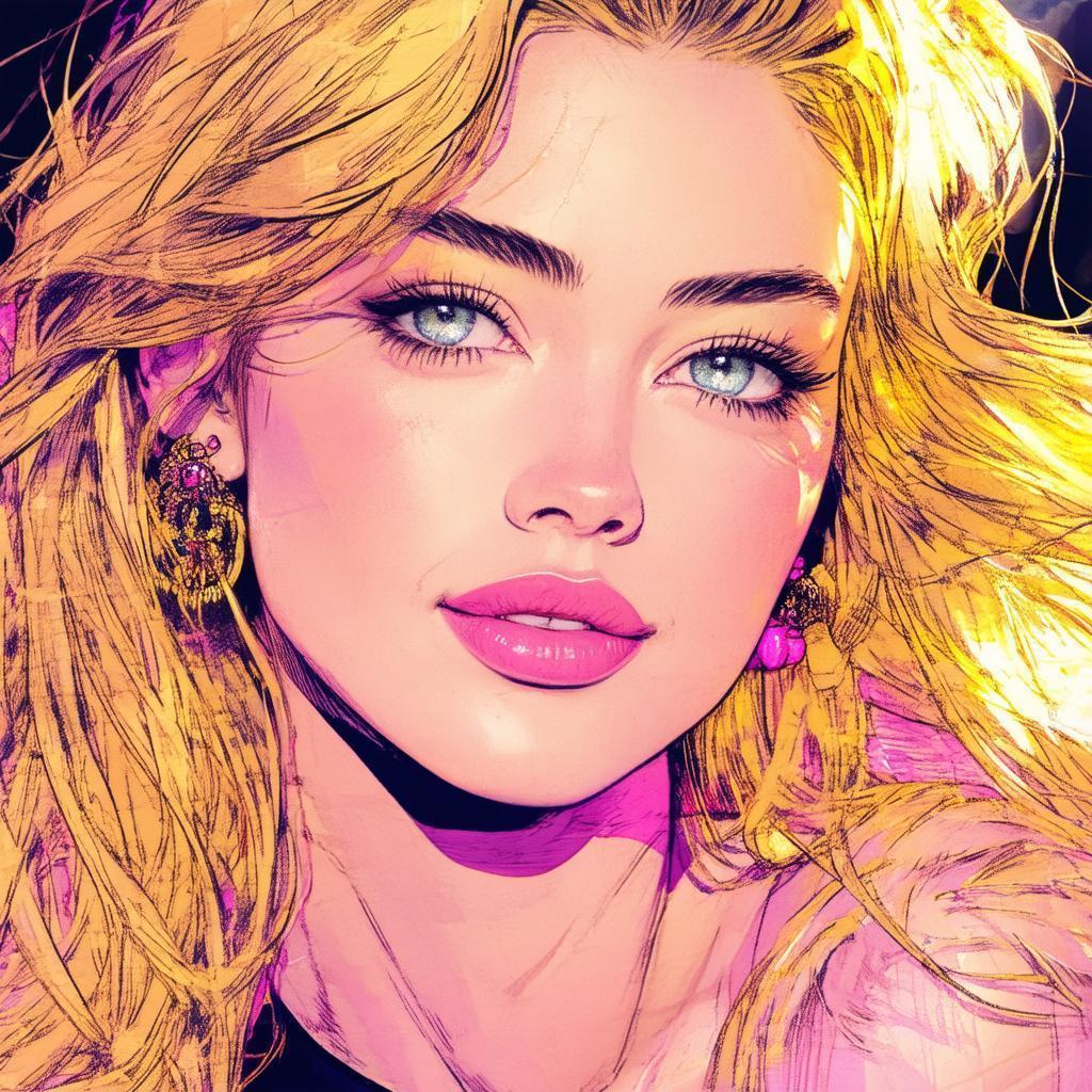 Amber Heard as an Intricate Manga Doll