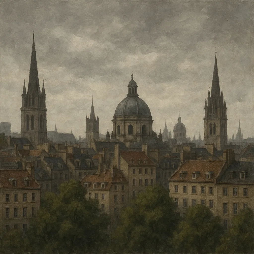 Cityscape Featuring Historic Buildings