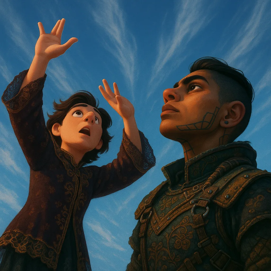 Two Towering Figures Achieve Asymmetrical Balance