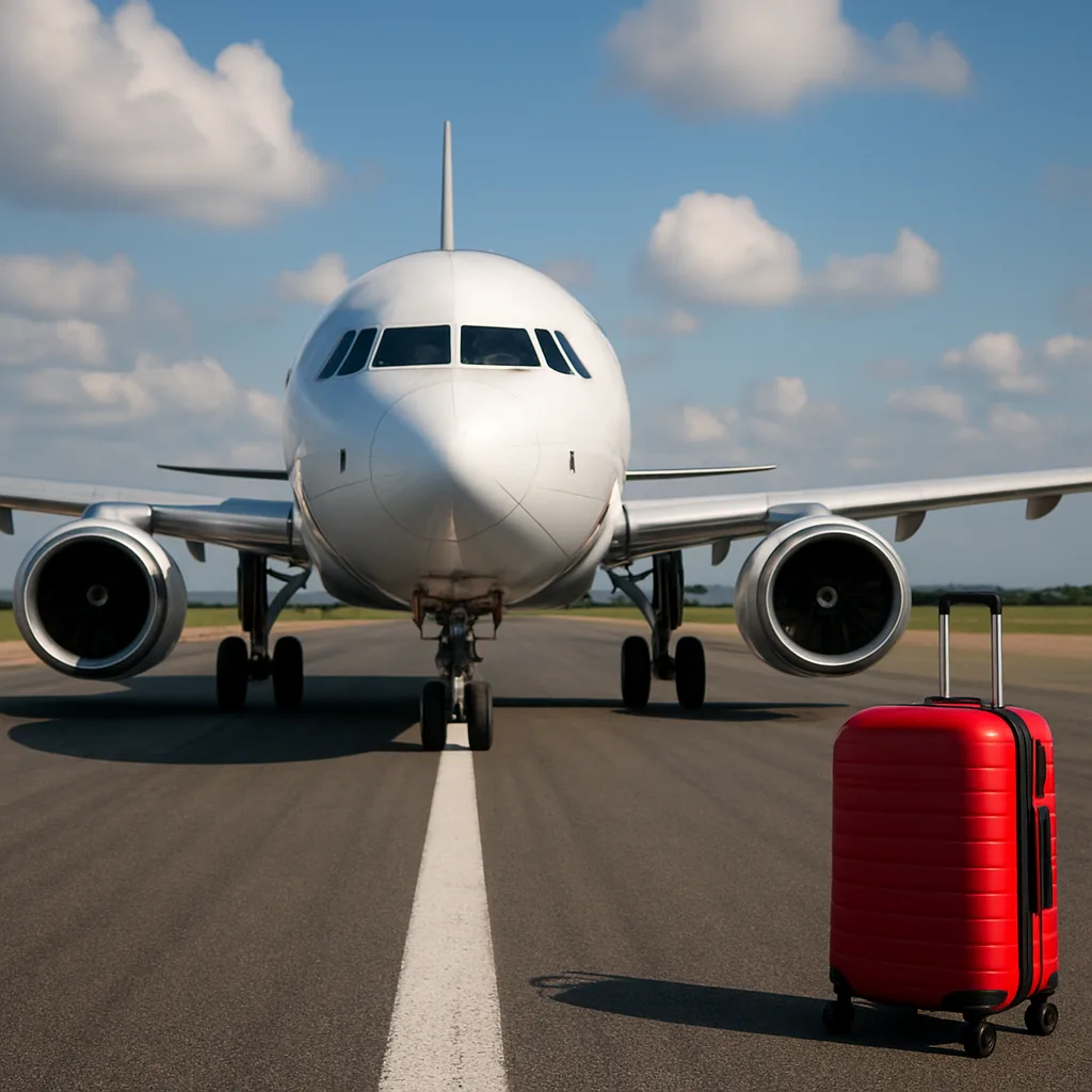 Picture Showcasing an Airplane Parked on a Runway