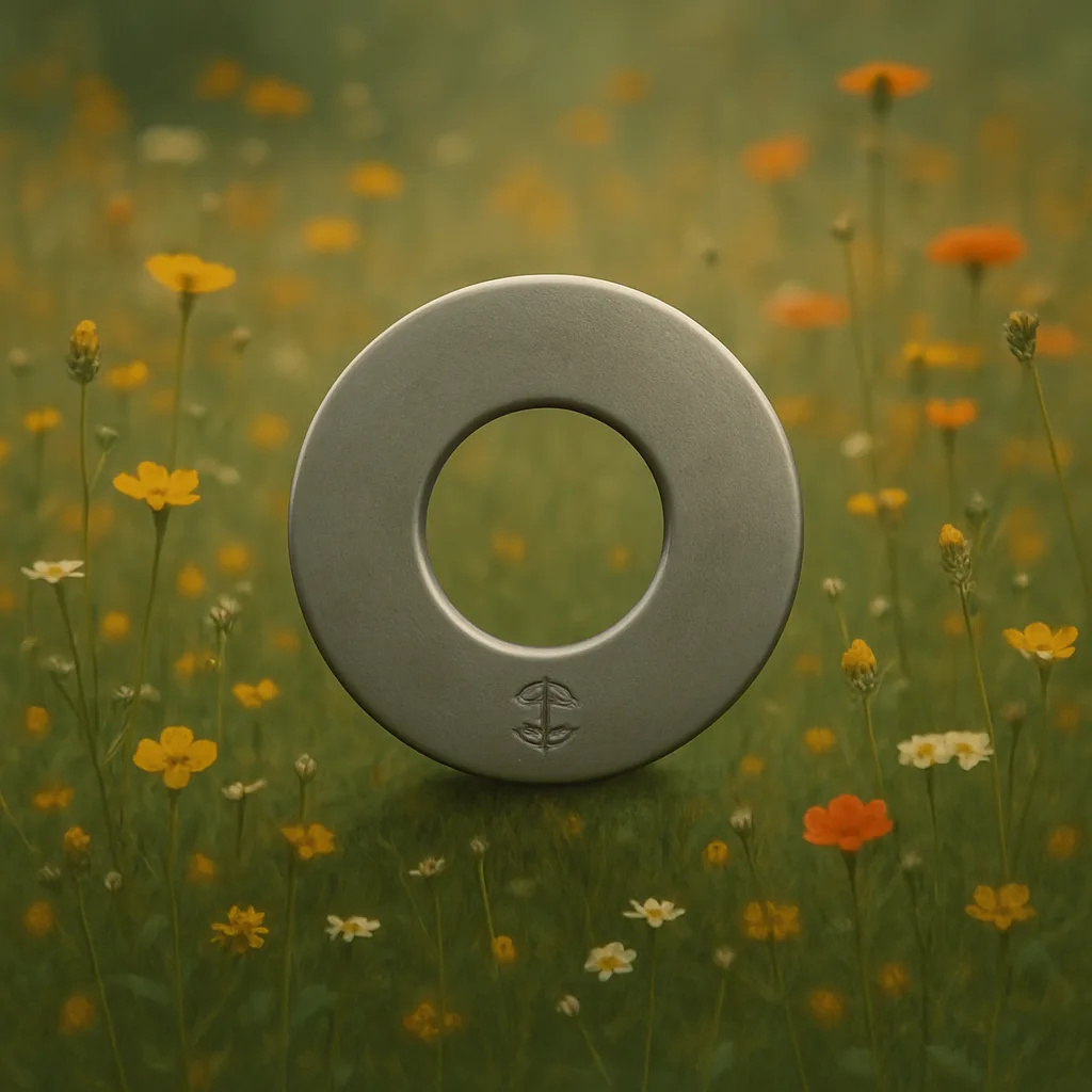 Solitary Matte Non-reflective Stainless Steel Washer