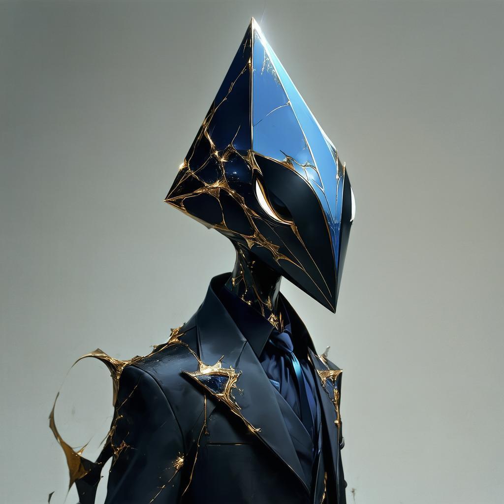 Phyrexian Triangle Head Styled Like Mr Bean