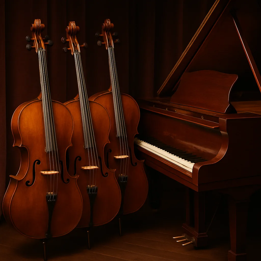 Three Exquisitely Crafted Cellos