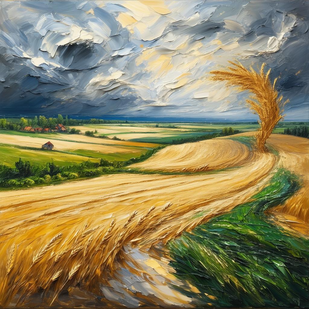 Russia's Lost Grain in Stormy Expressionist Brushstrokes