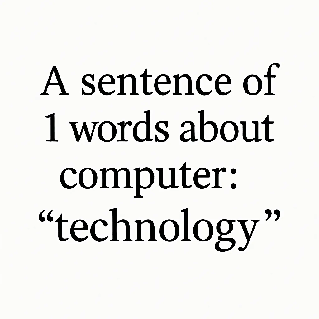 Provide a One-word Sentence About Computers