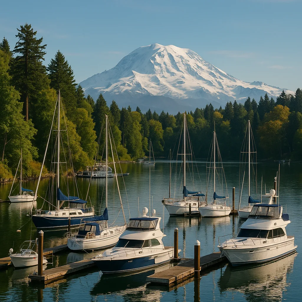 Marina with Docked Boats