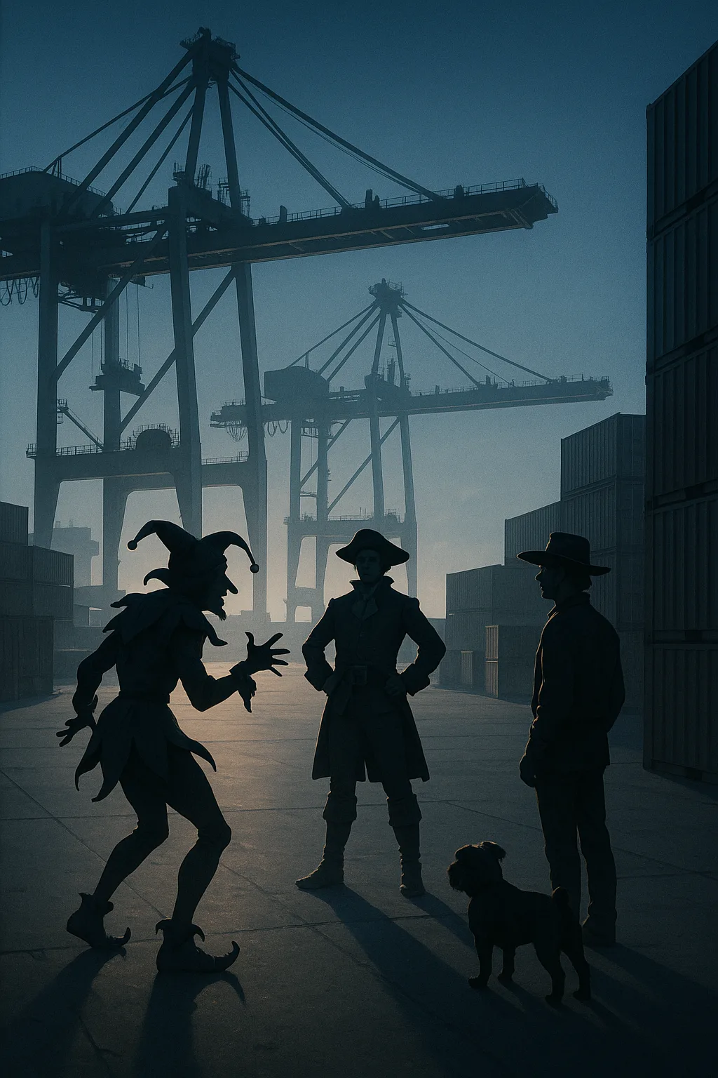 Active Shipping Docks with their Towering Cranes