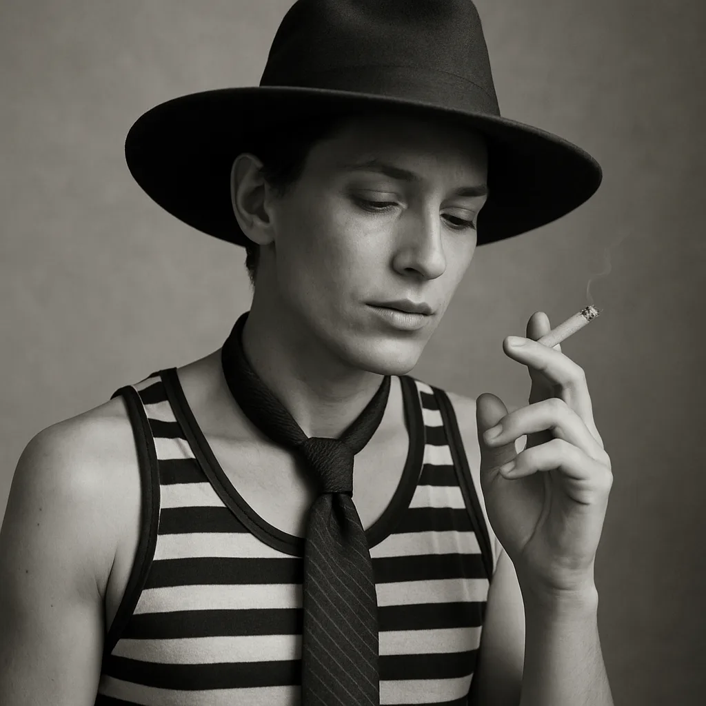 Person Wearing a Wide-brimmed Hat