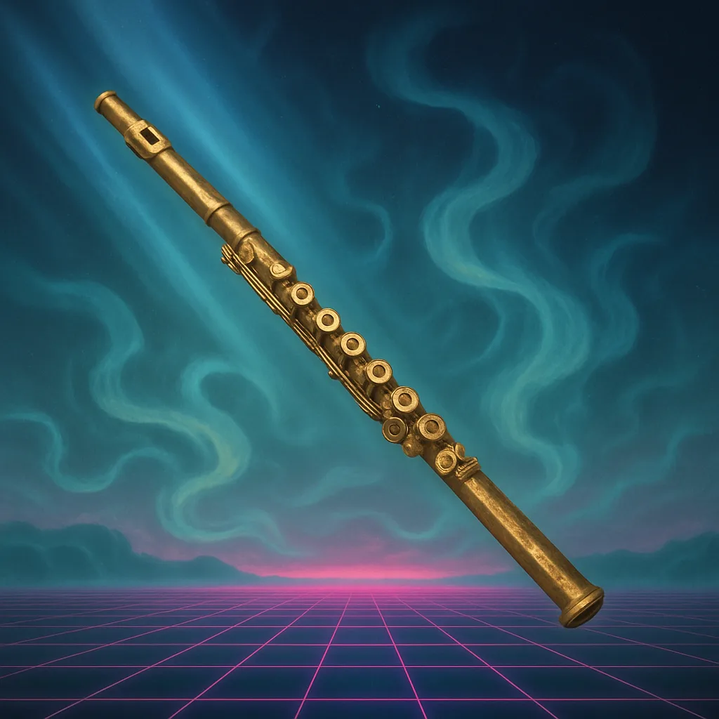 Antique Gold Engraved Flute Floats