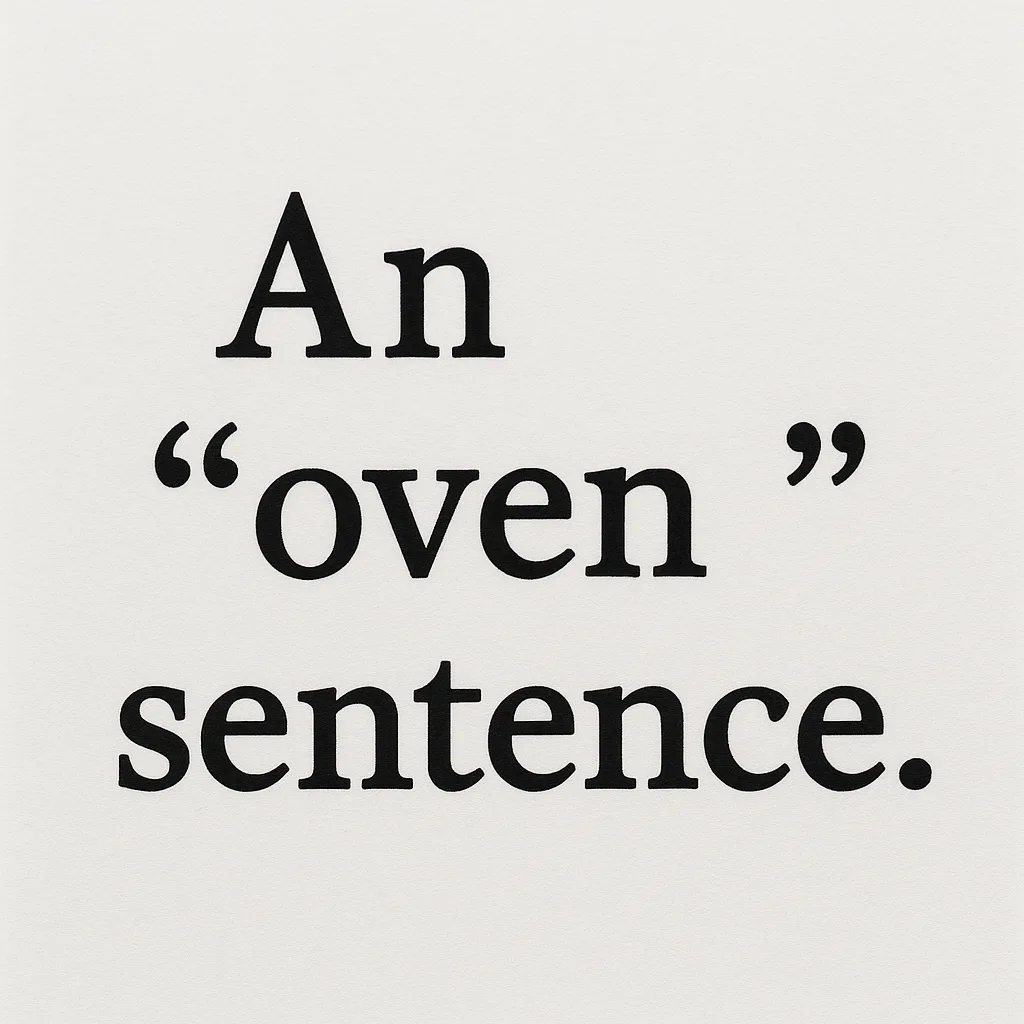 Provide a Single Sentence Regarding an Oven