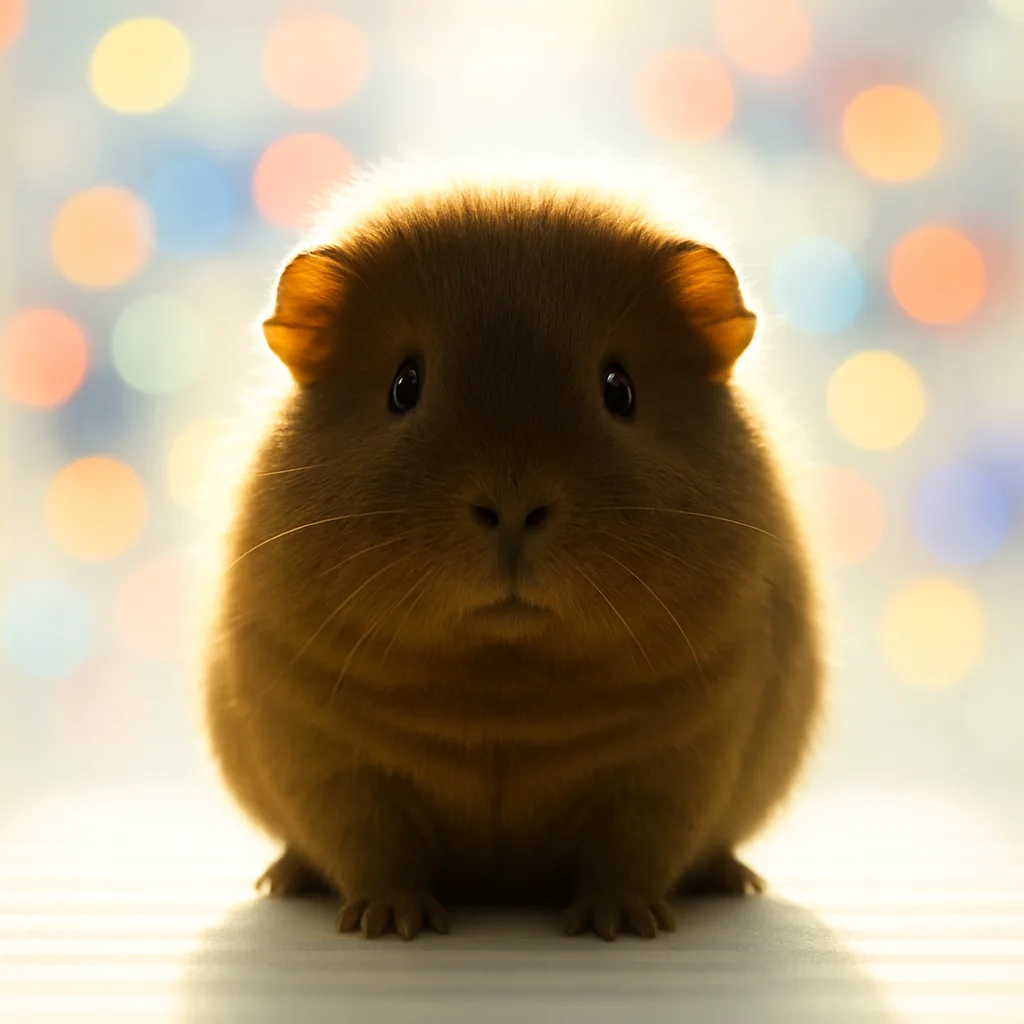 Single Guinea Pig with Plush Dense Fur